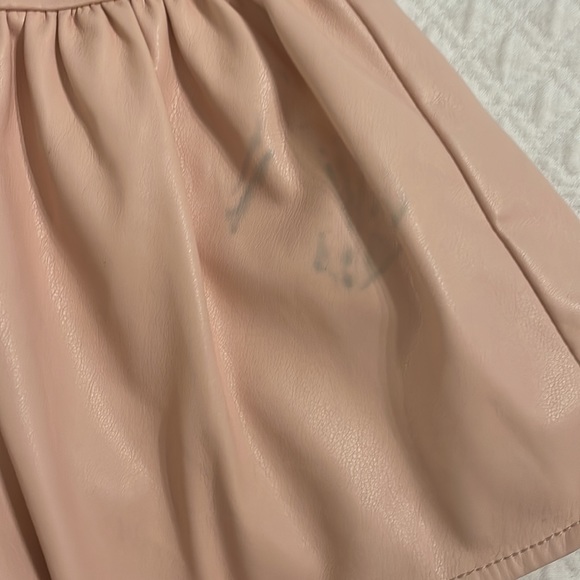 Anthropologie The Somerset Mini Dress faux leather edition blush pink XS - Picture 9 of 13